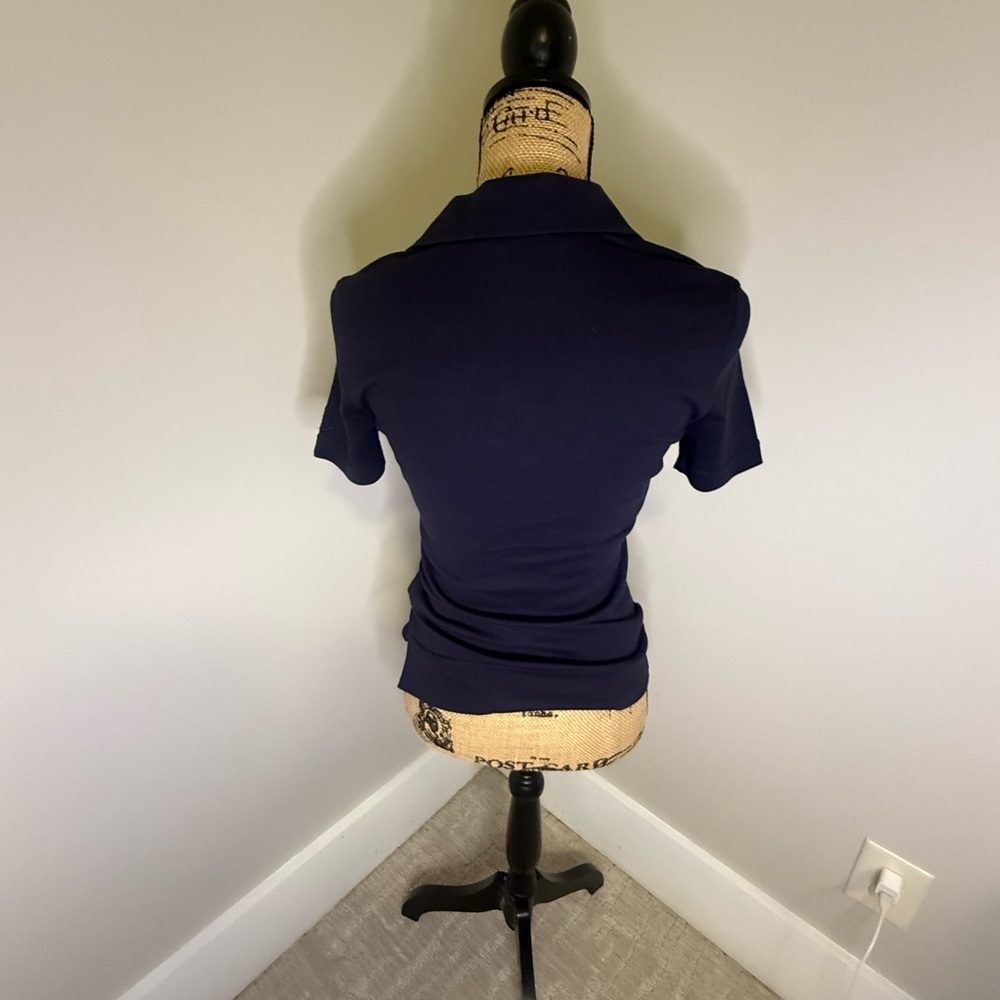 Tory Burch Classic navy golf shirt - Picture 4 of 11